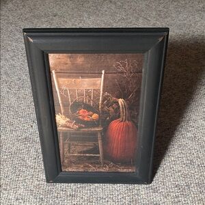 Black and Brown Picture Frame with Autumn Accents